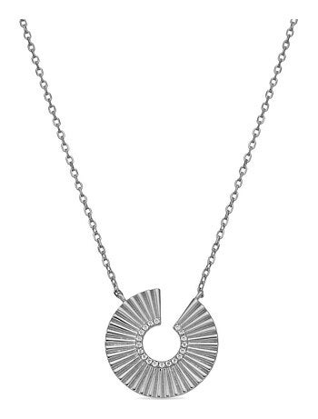 Collier Luxenter en argent 925 et zirconium brillant rhodié - Dragi