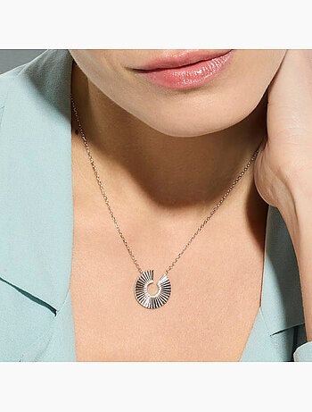 Collier Luxenter en argent 925 et zirconium brillant rhodié - Dragi