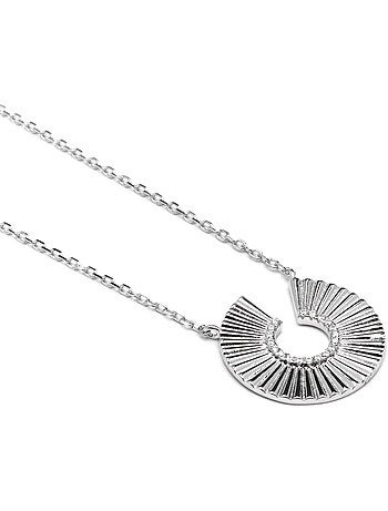 Collier Luxenter en argent 925 et zirconium brillant rhodié - Dragi