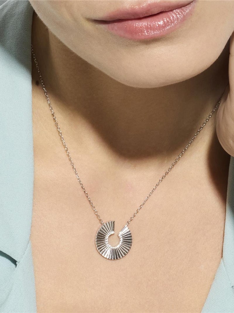 Collier Luxenter en argent 925 et zirconium brillant rhodié - Dragi Blanc - Kiabi