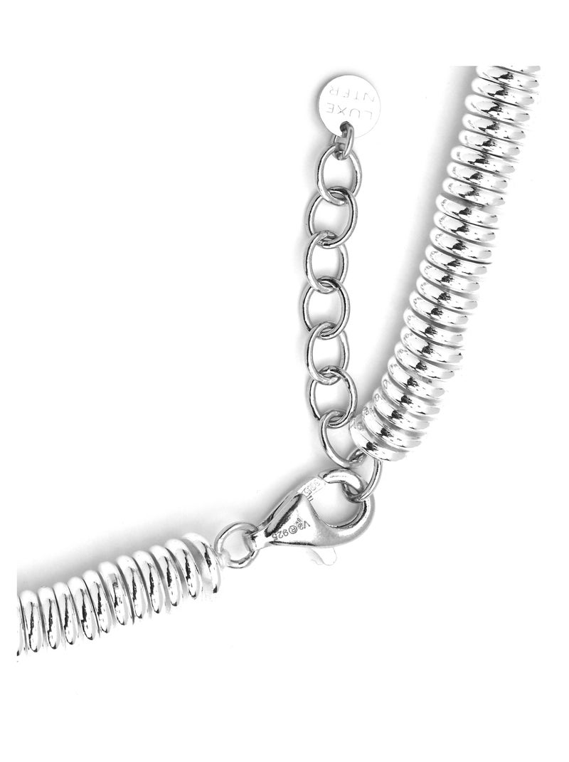 Collier Luxenter en argent 925 et zirconium onyx plaqué rhodium - Orfi Noir - Kiabi