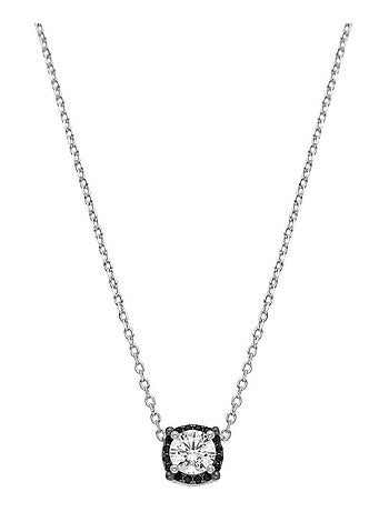 Collier Luxenter en argent 925 et zirconium onyx rhodié - Lehak