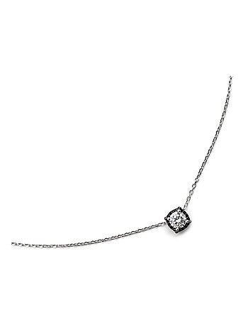 Collier Luxenter en argent 925 et zirconium onyx rhodié - Lehak