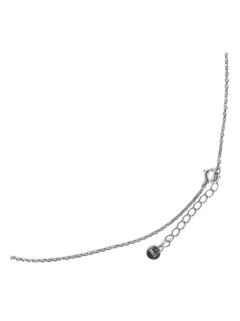 Collier Luxenter en argent 925 et zirconium onyx rhodié - Lehak Noir - Kiabi