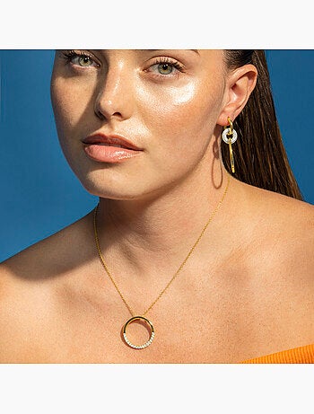 Collier Luxenter en argent 925 et zirconium rhodié - Myna