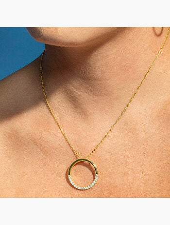 Collier Luxenter en argent 925 et zirconium rhodié - Myna