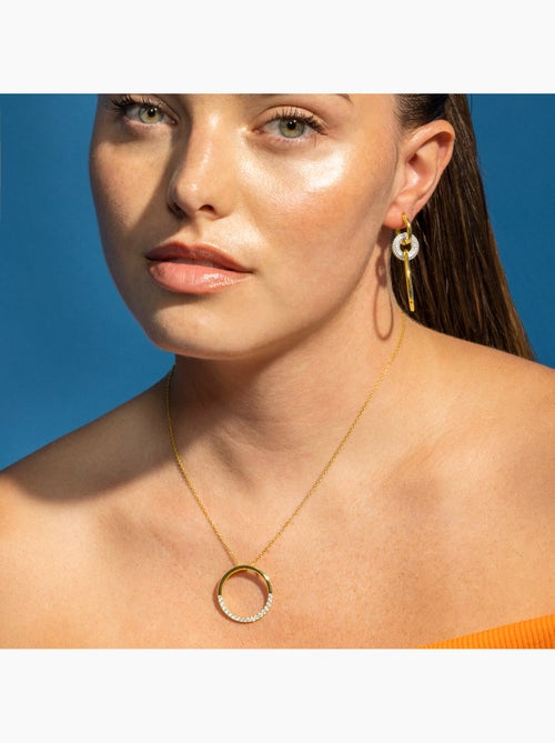 Collier Luxenter en argent 925 et zirconium rhodié - Myna - Kiabi