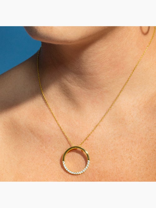 Collier Luxenter en argent 925 et zirconium rhodié - Myna - Kiabi