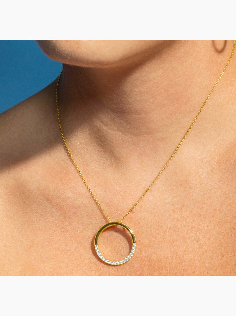 Collier Luxenter en argent 925 et zirconium rhodié - Myna Argent - Kiabi