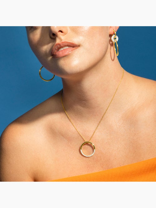 Collier Luxenter en argent 925 et zirconium rhodié - Myna - Kiabi