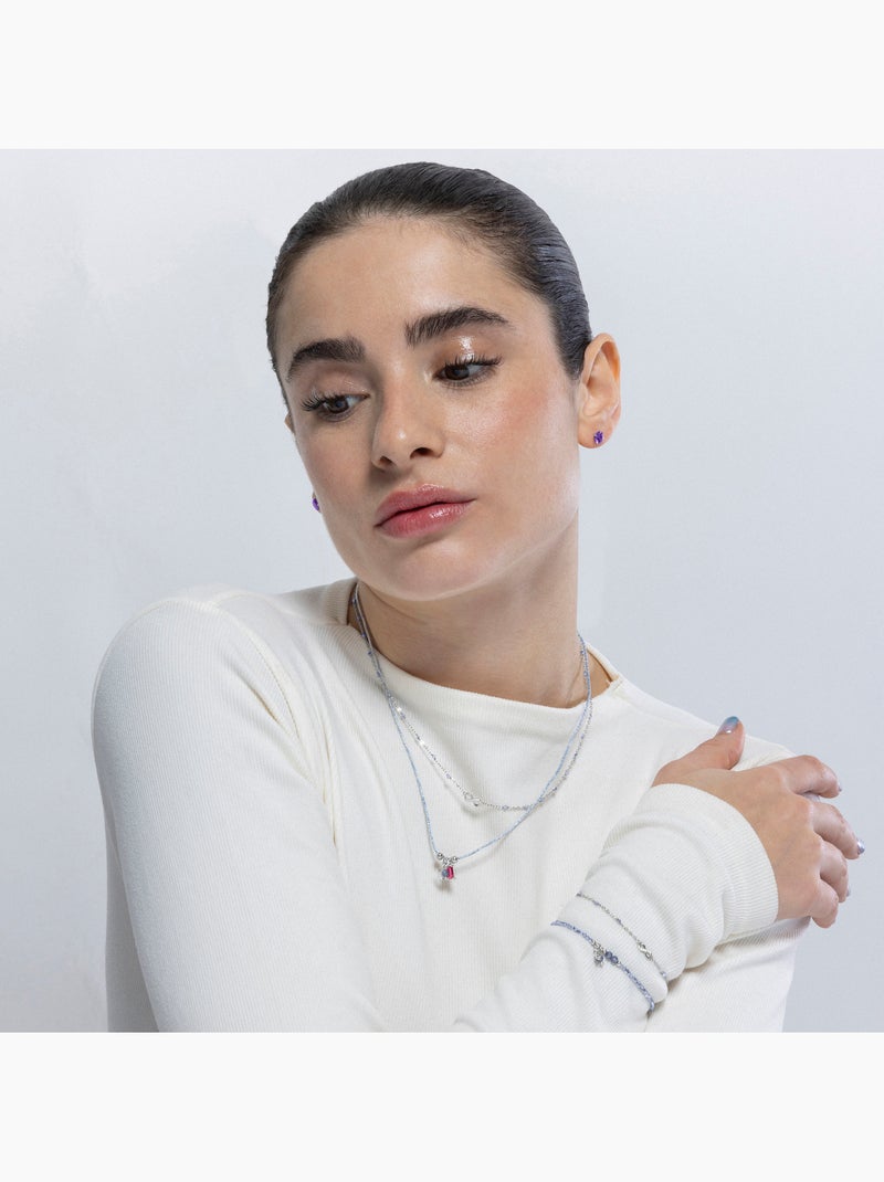 Collier Luxenter en argent 925 et zirconium rhodié - Ubri Argent - Kiabi