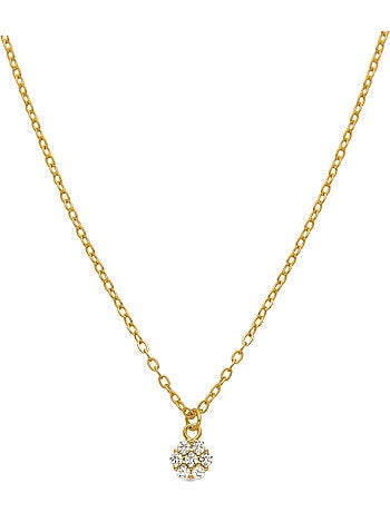 Collier Luxenter en argent 925 et zircons brillants finis et plaqué or 18k - Oris