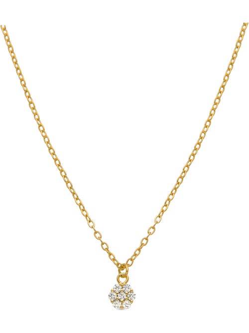 Collier Luxenter en argent 925 et zircons brillants finis et plaqué or 18k - Oris - Kiabi