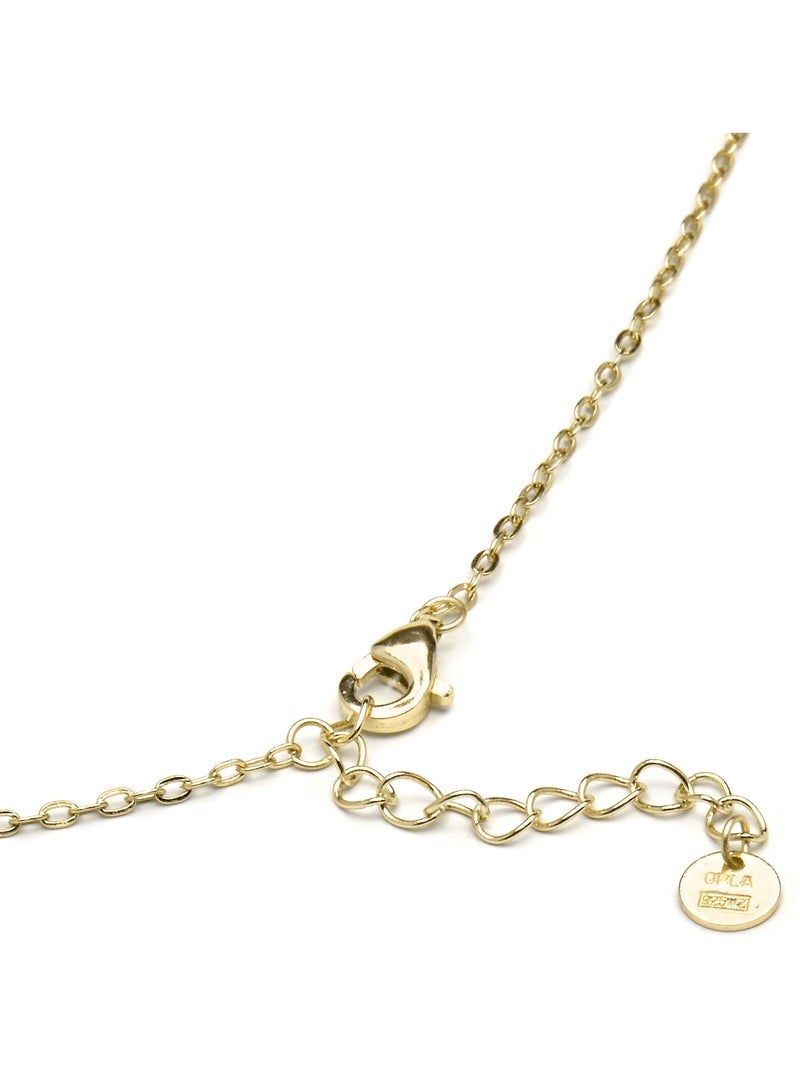 Collier Luxenter en argent 925 et zircons brillants finis plaqué or jaune 18 carats - Oris Blanc - Kiabi