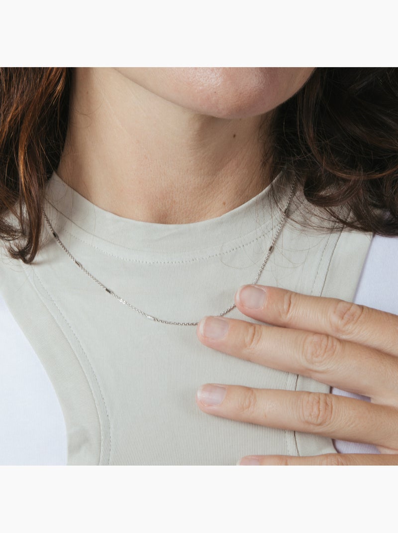 Collier Luxenter en argent 925 rhodié - Tartes Argent - Kiabi