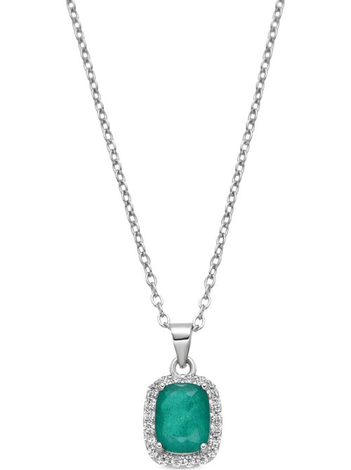 Collier Luxenter en argent et quartz hydrothermal vert de Paraiba - Kimhi - Kiabi
