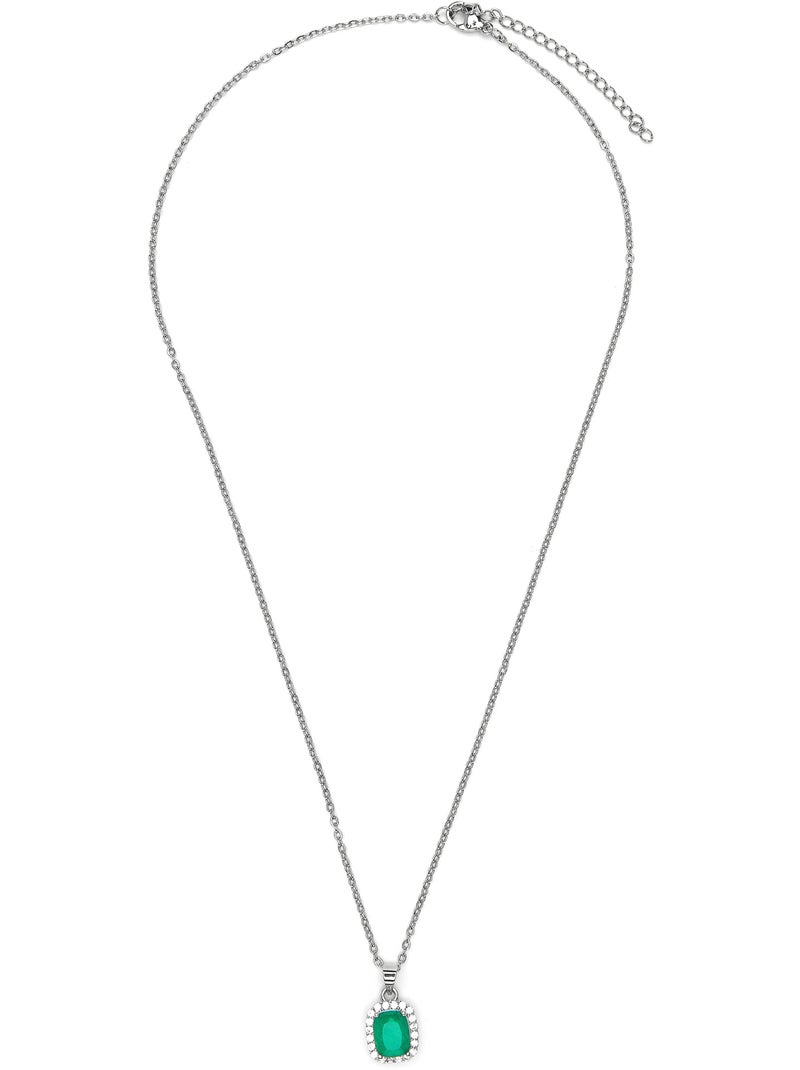 Collier Luxenter en argent et quartz hydrothermal vert de Paraiba - Kimhi Argent - Kiabi
