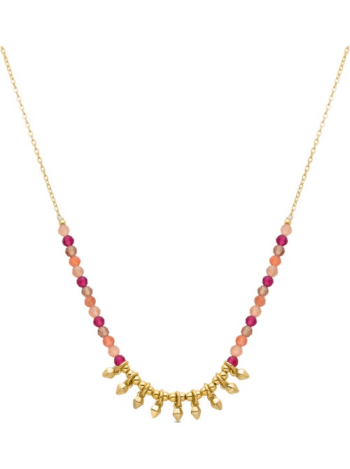 Collier Luxenter en argent sterling 925 avec cristal multicolore et finition et plaqué or 18k-Akrul - Kiabi