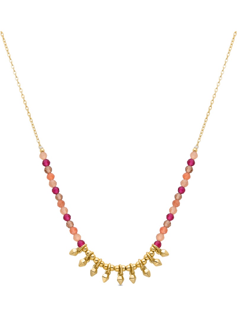 Collier Luxenter en argent sterling 925 avec cristal multicolore et finition et plaqué or 18k-Akrul Multicolore - Kiabi