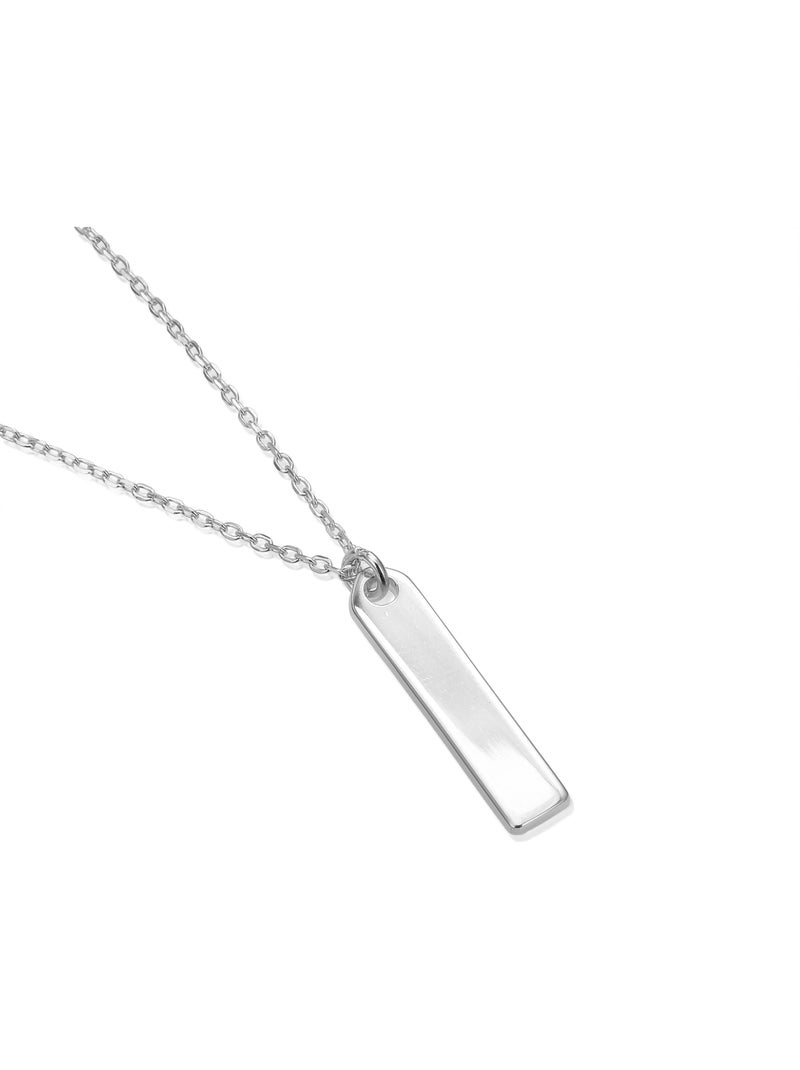 Collier Luxenter en argent sterling 925 avec finition en rhodium - Chiesso Blanc - Kiabi