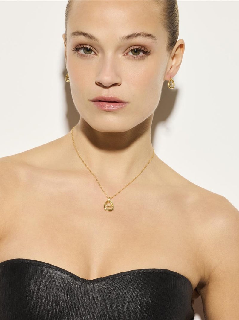 Collier Luxenter en argent sterling 925 avec finition plaqué or jaune 18 carats - Almiol Doré - Kiabi