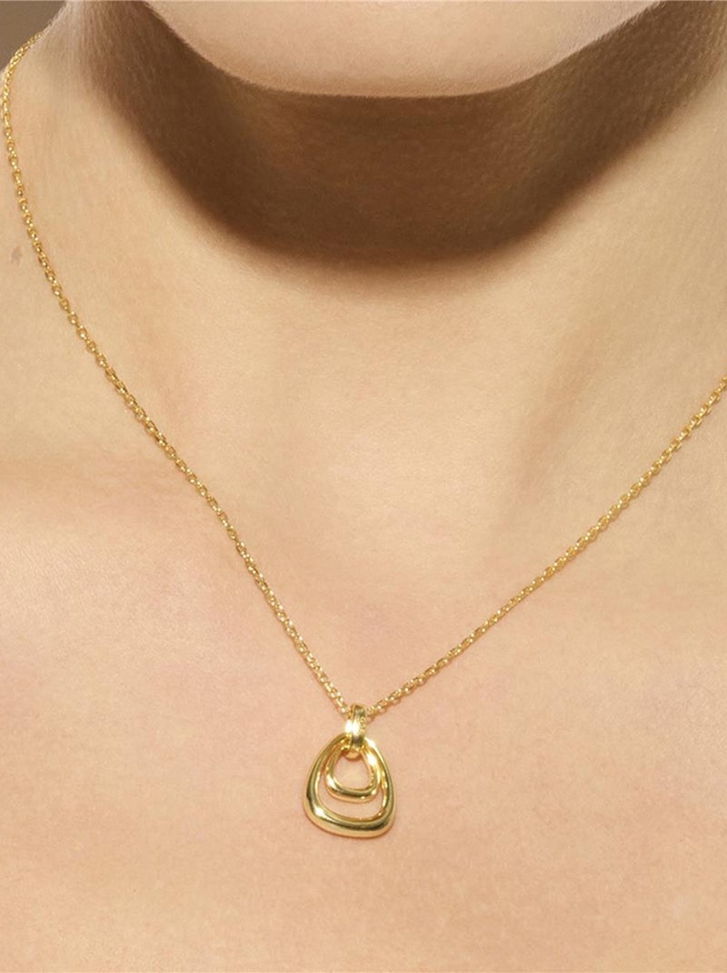 Collier Luxenter en argent sterling 925 avec finition plaqué or jaune 18 carats - Almiol Doré - Kiabi