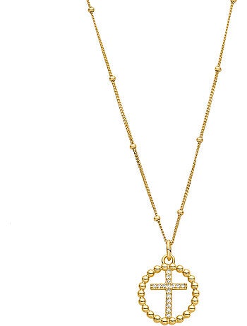 Collier Luxenter en argent sterling 925 avec nacre blanche et finition et plaqué or 18k - Iora