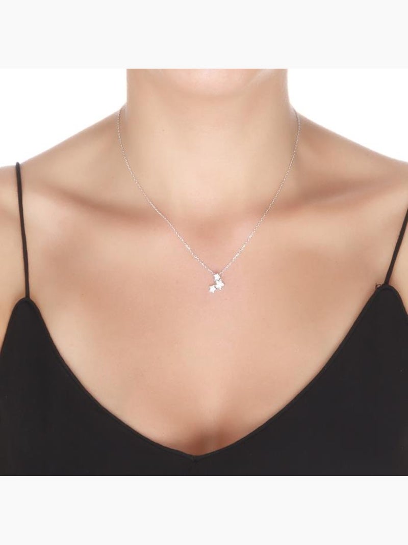 Collier Luxenter en argent sterling 925 avec zircone brillante et finition rhodiée - Familia Argent - Kiabi