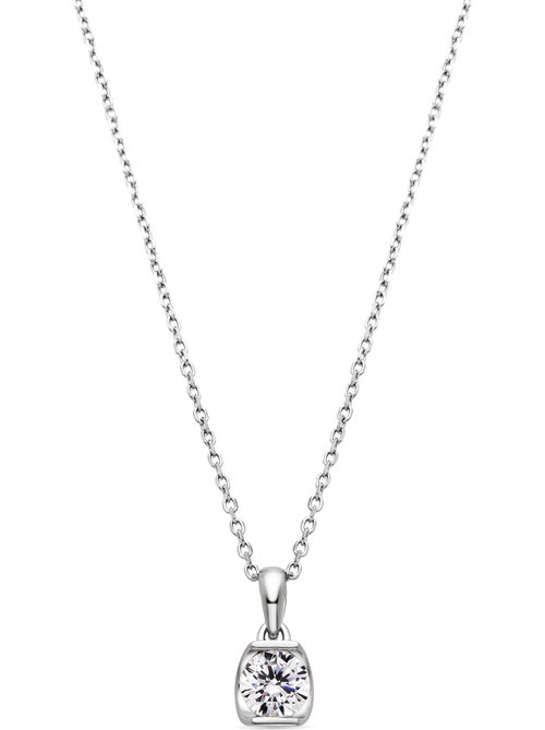Collier Luxenter en argent sterling 925 avec zircone brillante et finition rhodiée - Setentaitres - Kiabi Collier Luxenter en argent sterling 925 avec zircone brillante et finition rhodiée - Setentaitres - Kiabi