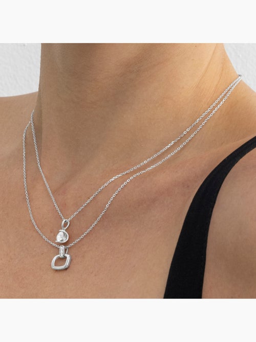 Collier Luxenter en argent sterling 925 avec zircone brillante et finition rhodiée - Setentaitres - Kiabi Collier Luxenter en argent sterling 925 avec zircone brillante et finition rhodiée - Setentaitres - Kiabi