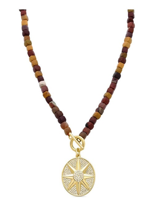 Collier Luxenter en argent sterling 925 avec zircone brillante, finition et plaqué or 18k-Smik - Kiabi