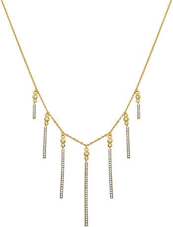 Collier Luxenter en argent sterling 925 avec zircone brillante, finition or 18 carats - Luig