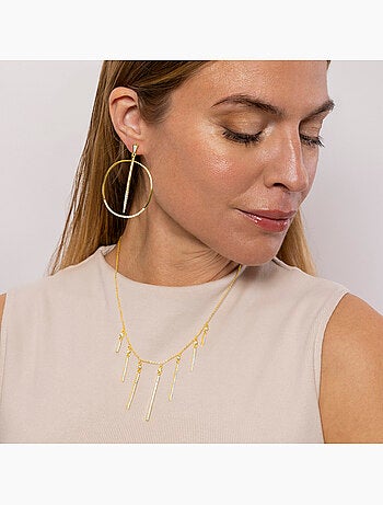 Collier Luxenter en argent sterling 925 avec zircone brillante, finition or 18 carats - Luig