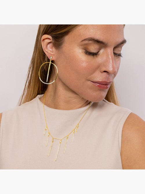 Collier Luxenter en argent sterling 925 avec zircone brillante, finition or 18 carats - Luig - Kiabi Collier Luxenter en argent sterling 925 avec zircone brillante, finition or 18 carats - Luig - Kiabi