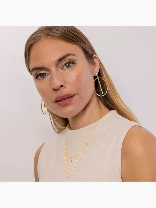 Collier Luxenter en argent sterling 925 avec zircone brillante, finition or 18 carats - Luig - Kiabi Collier Luxenter en argent sterling 925 avec zircone brillante, finition or 18 carats - Luig - Kiabi