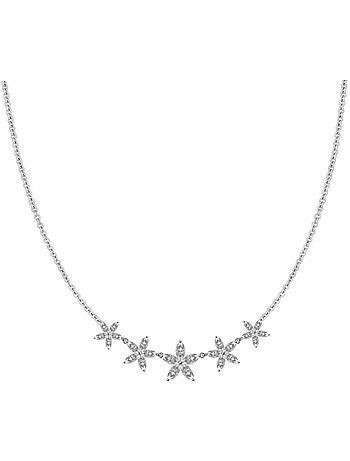 Collier Luxenter en argent sterling 925 avec zircone brillante, finition rhodium - Rethi