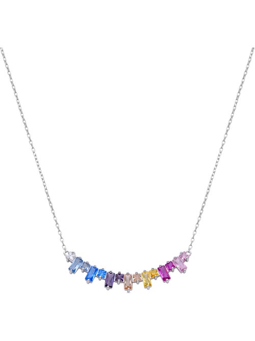 Collier Luxenter en argent sterling 925 avec zircone multicolore et finition rhodiée - Uryl - Kiabi Collier Luxenter en argent sterling 925 avec zircone multicolore et finition rhodiée - Uryl - Kiabi