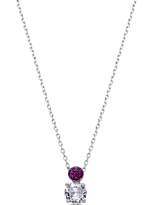 Collier Luxenter en argent sterling 925 avec zircone rubis et finition rhodiée - Naiuh - Kiabi