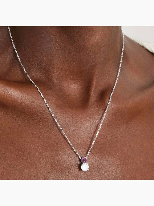 Collier Luxenter en argent sterling 925 avec zircone rubis et finition rhodiée - Naiuh - Kiabi