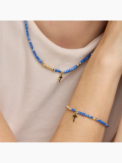 Collier Luxenter en argent sterling 925 et cristal bleu foncé avec finition en or jaune 18 k - Iszun - Kiabi Collier Luxenter en argent sterling 925 et cristal bleu foncé avec finition en or jaune 18 k - Iszun - Kiabi
