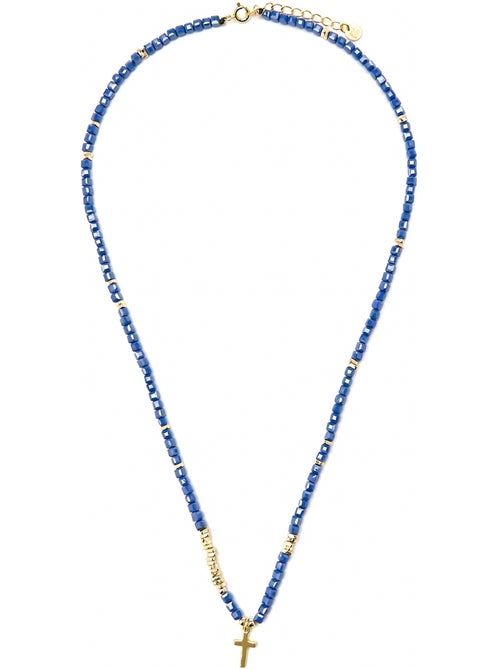 Collier Luxenter en argent sterling 925 et cristal bleu foncé avec finition en or jaune 18 k - Iszun - Kiabi Collier Luxenter en argent sterling 925 et cristal bleu foncé avec finition en or jaune 18 k - Iszun - Kiabi