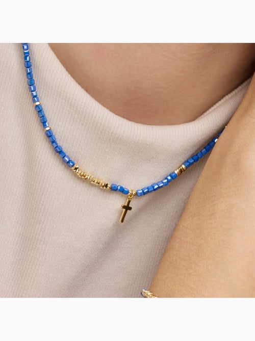 Collier Luxenter en argent sterling 925 et cristal bleu foncé avec finition en or jaune 18 k - Iszun - Kiabi Collier Luxenter en argent sterling 925 et cristal bleu foncé avec finition en or jaune 18 k - Iszun - Kiabi