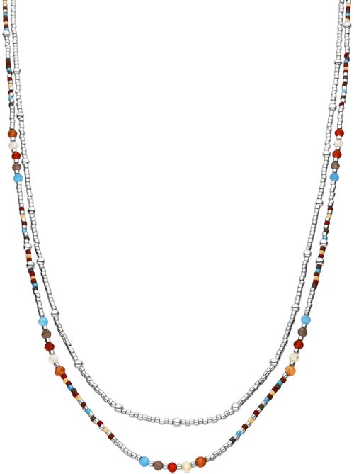 Collier Luxenter en argent sterling 925 et cristal grenat, finition rhodium - Lareth - Kiabi Collier Luxenter en argent sterling 925 et cristal grenat, finition rhodium - Lareth - Kiabi