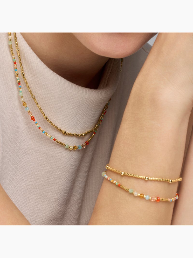Collier Luxenter en argent sterling 925 et cristal multicolore avec finition en or jaune 18 k - Guth Multicolore - Kiabi