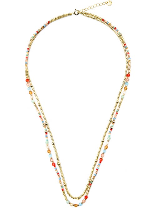 Collier Luxenter en argent sterling 925 et cristal multicolore avec finition en or jaune 18 k - Guth - Kiabi Collier Luxenter en argent sterling 925 et cristal multicolore avec finition en or jaune 18 k - Guth - Kiabi