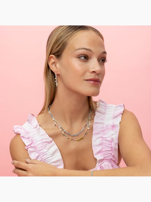 Collier Luxenter en argent sterling 925 et cristal multicolore avec finition et plaqué or 18k - Mama - Kiabi Collier Luxenter en argent sterling 925 et cristal multicolore avec finition et plaqué or 18k - Mama - Kiabi