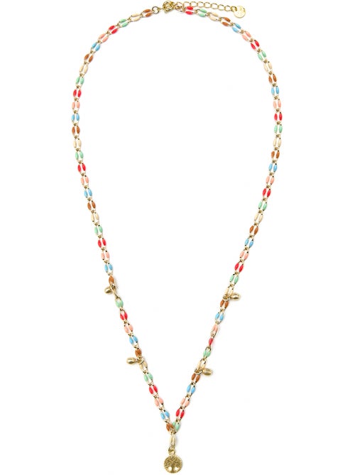 Collier Luxenter en argent sterling 925 et laqué multicolore avec finition or jaune 18 carats -Ximue - Kiabi Collier Luxenter en argent sterling 925 et laqué multicolore avec finition or jaune 18 carats -Ximue - Kiabi