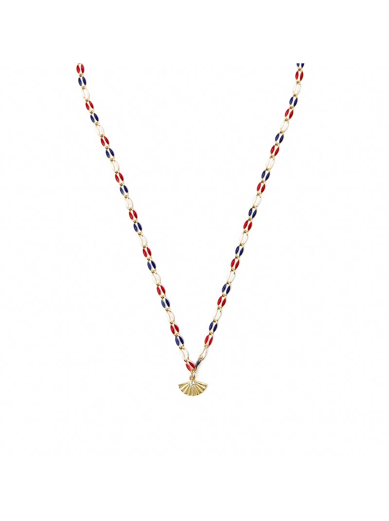 Collier Luxenter en argent sterling 925 et laqué multicolore avec finition or jaune 18 k - Xibruk Multicolore - Kiabi