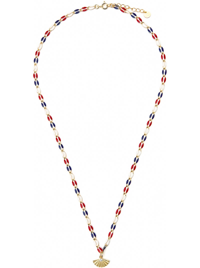 Collier Luxenter en argent sterling 925 et laqué multicolore avec finition or jaune 18 k - Xibruk Multicolore - Kiabi