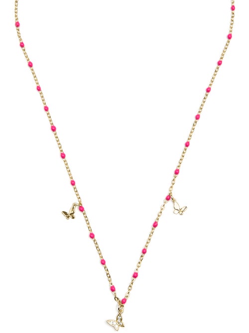 Collier Luxenter en argent sterling 925 et laqué rose avec finition en or jaune 18 carats - Zumre - Kiabi Collier Luxenter en argent sterling 925 et laqué rose avec finition en or jaune 18 carats - Zumre - Kiabi